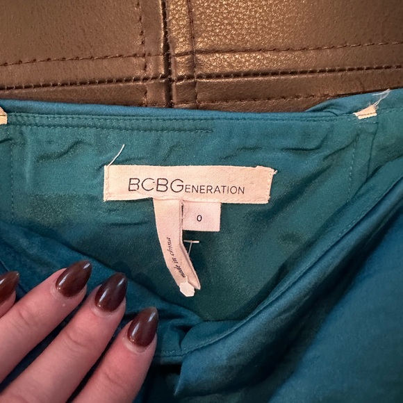 BCBGeneration Teal Mini Dress - Size 0 - Picture 3 of 3